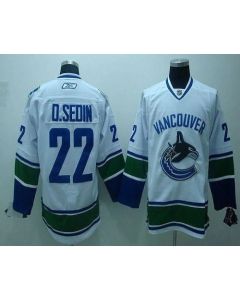 Canucks #22 D.sedin White Stitched Youth NHL Jersey