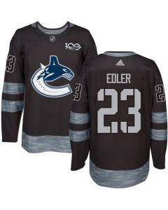 Canucks #23 Alexander Edler Black 1917-2017 100th Anniversary Stitched NHL Jersey