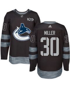Canucks #30 Ryan Miller Black 1917-2017 100th Anniversary Stitched NHL Jersey