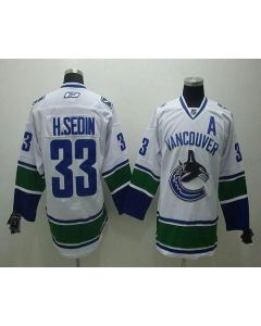 Canucks #33 Henrik Sedin Stitched White Stitched Youth NHL Jersey