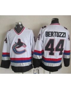 Canucks #44 Todd Bertuzzi White/Black CCM Throwback Stitched NHL Jersey