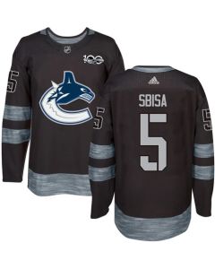 Canucks #5 Luca Sbisa Black 1917-2017 100th Anniversary Stitched NHL Jersey