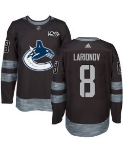 Canucks #8 Igor Larionov Black 1917-2017 100th Anniversary Stitched NHL Jersey