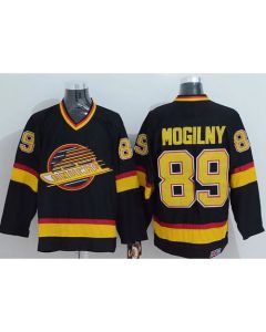 Canucks #89 Alexander Mogilny Stitched Black CCM Throwback NHL Jersey