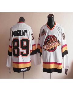 Canucks #89 Alexander Mogilny Stitched White CCM Throwback NHL Jersey