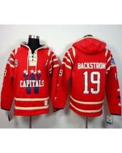 Capitals #19 Nicklas Backstrom 2015 Winter Classic Red Sawyer Hooded Sweatshirt Stitched NHL Jersey