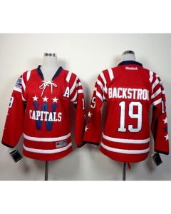 Capitals #19 Nicklas Backstrom 2015 Winter Classic Red Stitched Youth NHL Jersey