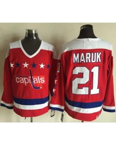 Capitals #21 Dennis Maruk Red Alternate CCM Throwback Stitched NHL Jersey