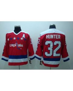 Capitals #32 Hunter Stitched CCM Throwback Red NHL Jersey
