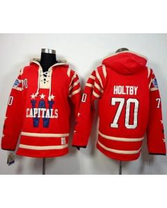 Capitals #70 Braden Holtby 2015 Winter Classic Red Sawyer Hooded Sweatshirt Stitched NHL Jersey
