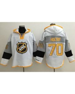 Capitals #70 Braden Holtby White 2016 All Star NHL Hoodie