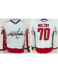 Capitals #70 Braden Holtby White Stitched Youth NHL Jersey