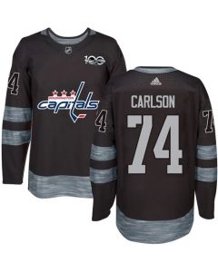 Capitals #74 John Carlson Black 1917-2017 100th Anniversary Stitched NHL Jersey