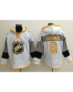 Capitals #8 Alex Ovechkin White 2016 All Star NHL Hoodie