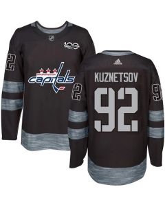 Capitals #92 Evgeny Kuznetsov Black 1917-2017 100th Anniversary Stitched NHL Jersey
