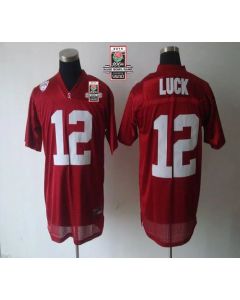 Cardinal #12 Andrew Luck Red 2014 Rose Bowl Patch Stitched NCAA Jersey
