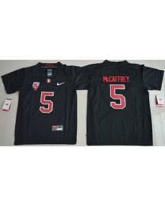 Cardinal #5 Christian McCaffrey Blackout Stitched Youth NCAA Jersey
