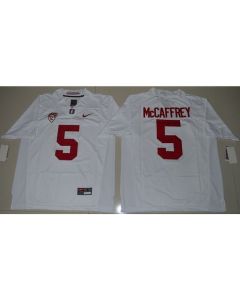 Cardinal #5 Christian McCaffrey White Stitched NCAA Jersey