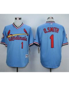 Cardinals #1 Ozzie Smith Blue 1982 Turn Back The Clock Stitched MLB Jersey