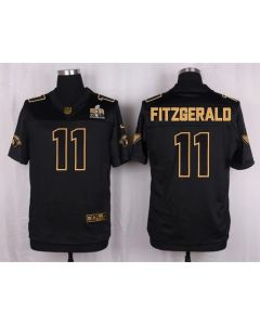 Cardinals #11 Larry Fitzgerald Black Pro Line Gold Collection Men's Stitched NFL Elite Jersey