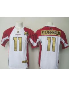 Cardinals #11 Larry Fitzgerald White Super Bowl 50 Collection Men's Stitched NFL Elite Jersey
