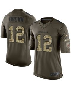 Cardinals #12 John Brown Green Men's Stitched NFL Limited Salute to Service Jersey