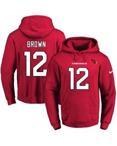 Cardinals #12 John Brown Red Name & Number Pullover NFL Hoodie