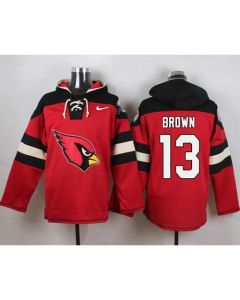 Cardinals #13 Jaron Brown Red Player Pullover NFL Hoodie