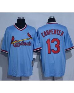 Cardinals #13 Matt Carpenter Blue Cooperstown Throwback Stitched MLB Jersey