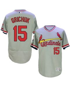 Cardinals #15 Randal Grichuk Grey Flexbase Authentic Collection Cooperstown Stitched MLB Jersey