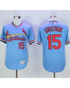 Cardinals #15 Randal Grichuk Light Blue Flexbase Authentic Collection Cooperstown Stitched MLB Jersey