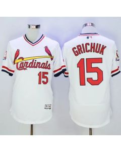 Cardinals #15 Randal Grichuk White Flexbase Authentic Collection Cooperstown Stitched MLB Jersey