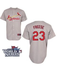 Cardinals #23 David Freese Grey Cool Base 2013 World Series Patch Stitched MLB Jersey