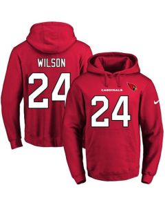 Cardinals #24 Adrian Wilson Red Name & Number Pullover NFL Hoodie