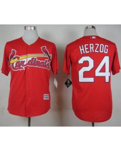 Cardinals #24 Whitey Herzog Red New Cool Base Stitched MLB Jersey