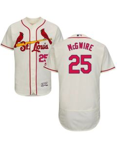 Cardinals #25 Mark McGwire Cream Flexbase Authentic Collection Stitched MLB Jersey