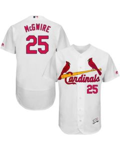 Cardinals #25 Mark McGwire White Flexbase Authentic Collection Stitched MLB Jersey