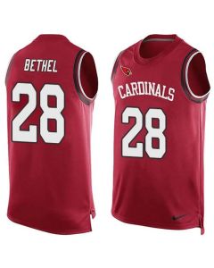 Cardinals #28 Justin Bethel Red Team Color Men's Stitched NFL Limited Tank Top Jersey