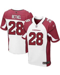 Cardinals #28 Justin Bethel White Men's Stitched NFL Elite Jersey