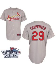 Cardinals #29 Chris Carpenter Grey Cool Base 2013 World Series Patch Stitched MLB Jersey