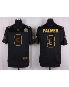 Cardinals #3 Carson Palmer Black Pro Line Gold Collection Men's Stitched NFL Elite Jersey
