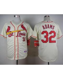 Cardinals #32 Matt Adams Cream Cool Base Stitched MLB Jersey