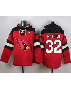 Cardinals #32 Tyrann Mathieu Red Player Pullover NFL Hoodie