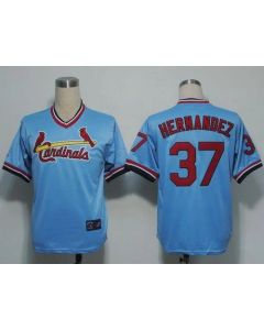 Cardinals #37 Keith Hernandez Blue Cooperstown Throwback Stitched MLB Jersey