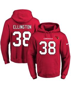 Cardinals #38 Andre Ellington Red Name & Number Pullover NFL Hoodie