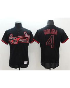 Cardinals #4 Yadier Molina Black Fashion Flexbase Authentic Collection Stitched MLB Jersey