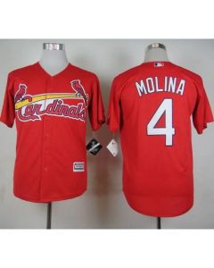 Cardinals #4 Yadier Molina Red Cool Base Stitched MLB Jersey