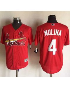 Cardinals #4 Yadier Molina Red New Cool Base Stitched MLB Jersey