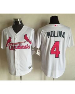 Cardinals #4 Yadier Molina White New Cool Base 2016 Mother's Day Stitched MLB Jersey