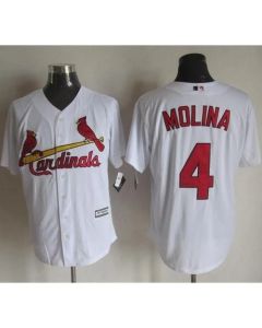 Cardinals #4 Yadier Molina White New Cool Base Stitched MLB Jersey